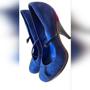 Charles David Women's Blue Suede Heels